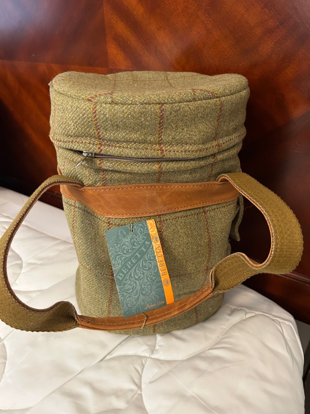 Wool plaid champagne cooler